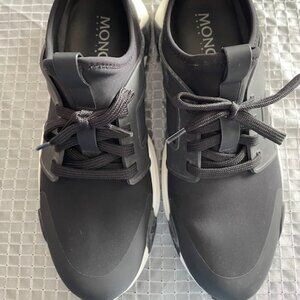 MONCLER LUNAROVE sneakers Shoes leather Neoprene Black size 10.5